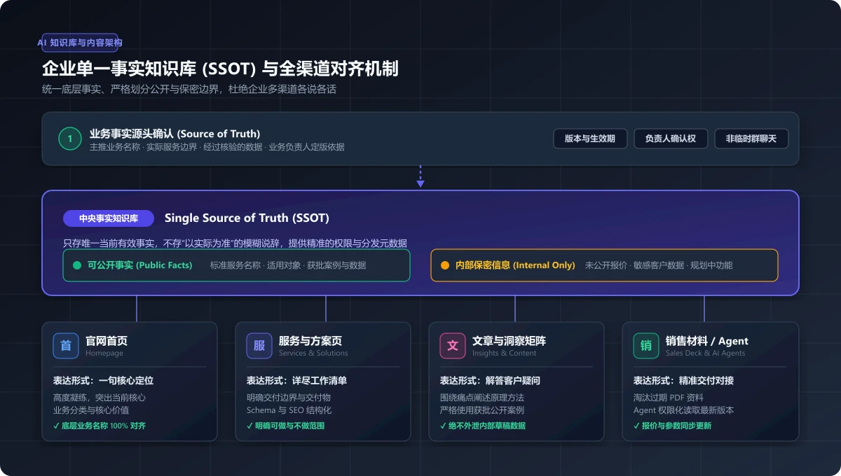 企业单一事实知识库与全渠道对齐机制